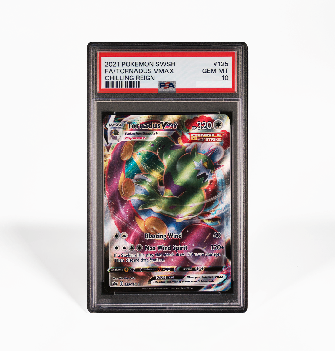 PSA 10 Tornadus VMax Chilling Reign #125 Pokemon card