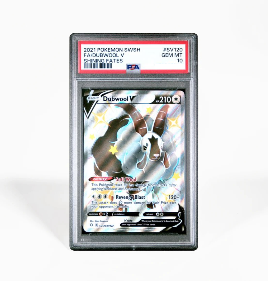 dubwool v pokemon card PSA 10 Dubwool V Shining Fates #SV120 Pokemon card – GorillaTCG