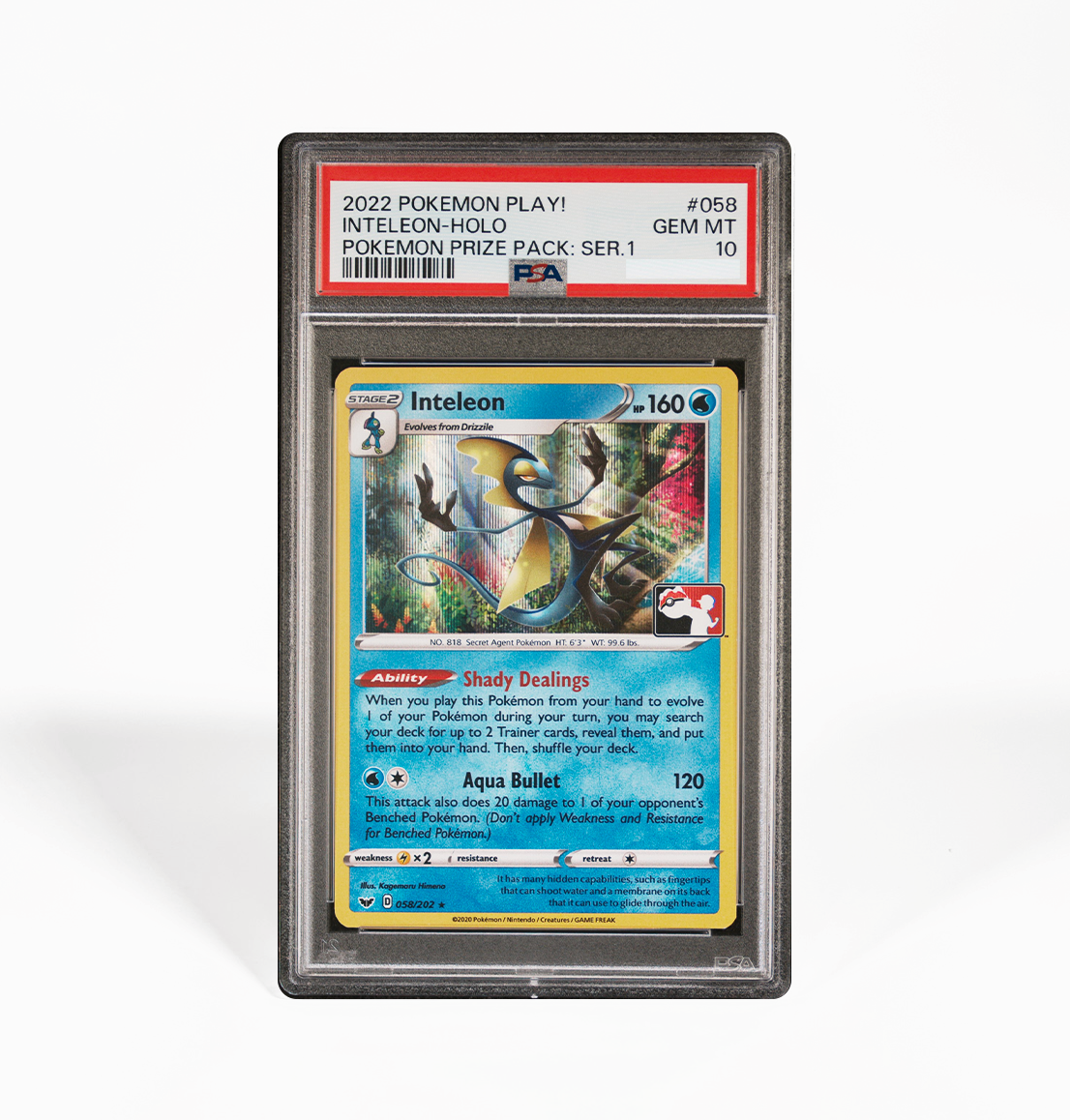 PSA 10 Inteleon #058 Pokemon Play! Prize Pack Series 1 Pokemon card GorillaTCG PSA 10 Inteleon #058 Pokemon Play! Prize Pack Series 1 Pokemon card GorillaTCG