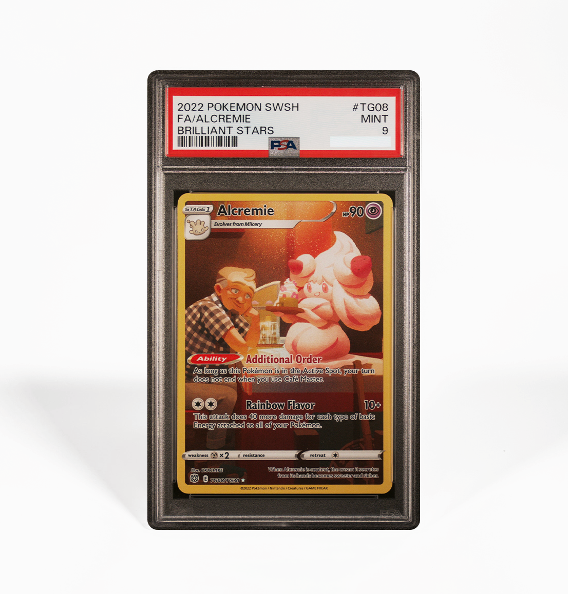 PSA 9 Alcremie Brilliant Stars #TG08 Pokemon card