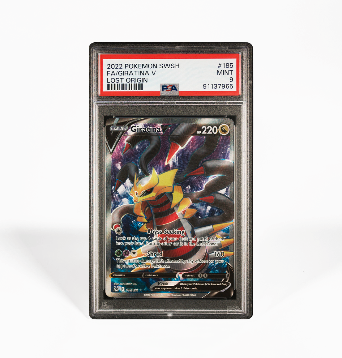 PSA 9 Giratina V Lost Origin #185 Pokemon card