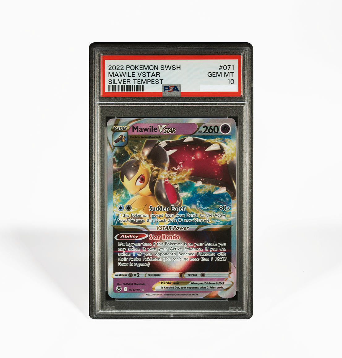 PSA 10 Mawile VStar #071 Silver Tempest Pokemon card GorillaTCG PSA 10 Mawile VStar #071 Silver Tempest Pokemon card GorillaTCG