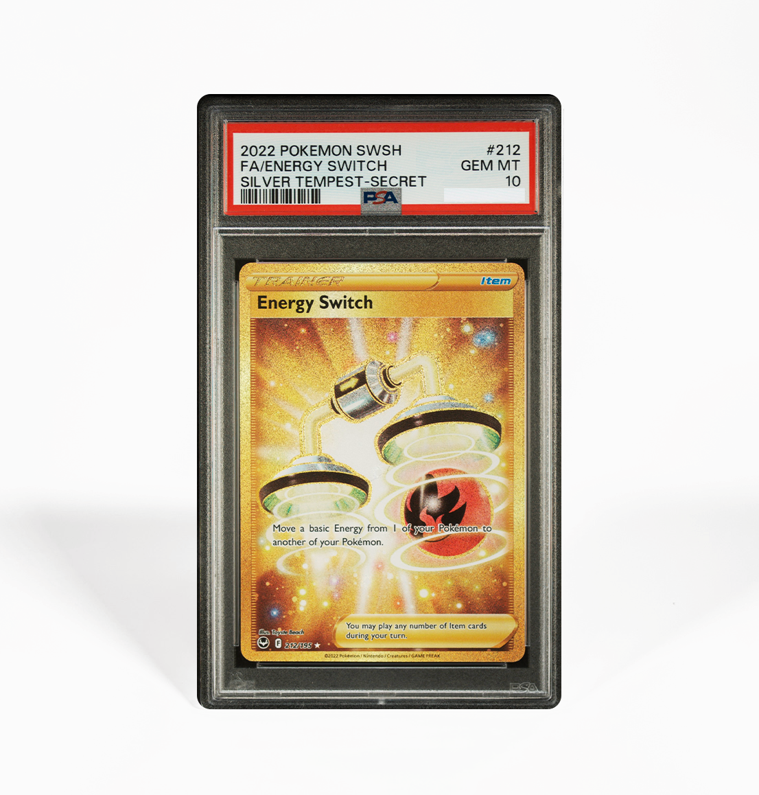 PSA 10 Energy Switch #212 Silver Tempest Pokemon card GorillaTCG PSA 10 Energy Switch #212 Silver Tempest Pokemon card GorillaTCG