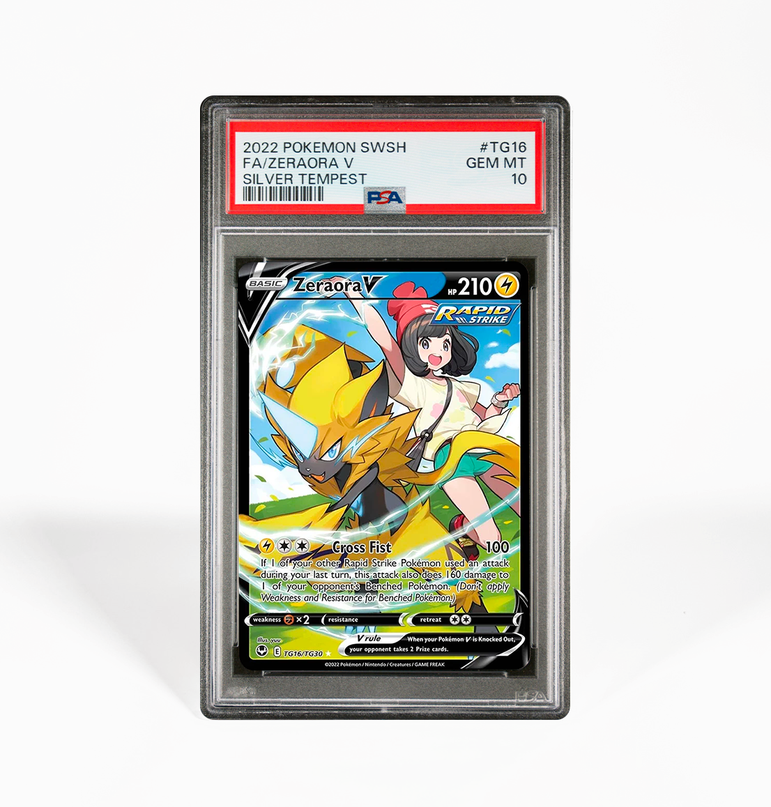 zeraora v pokemon card PSA 10 Zeraora V TG16 Silver Tempest Pokemon card