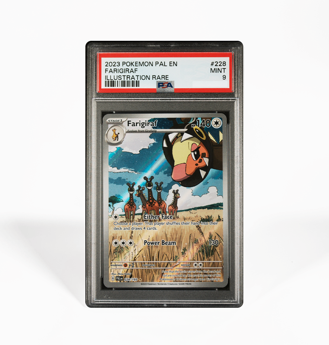 PSA 9 Farigiraf Paldea Evolved #228 Pokemon card