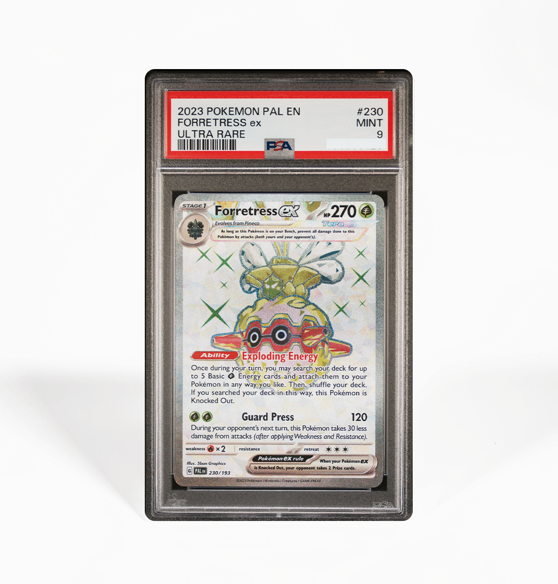 PSA 9 Forretress ex Paldea Evolved #230 Pokemon card