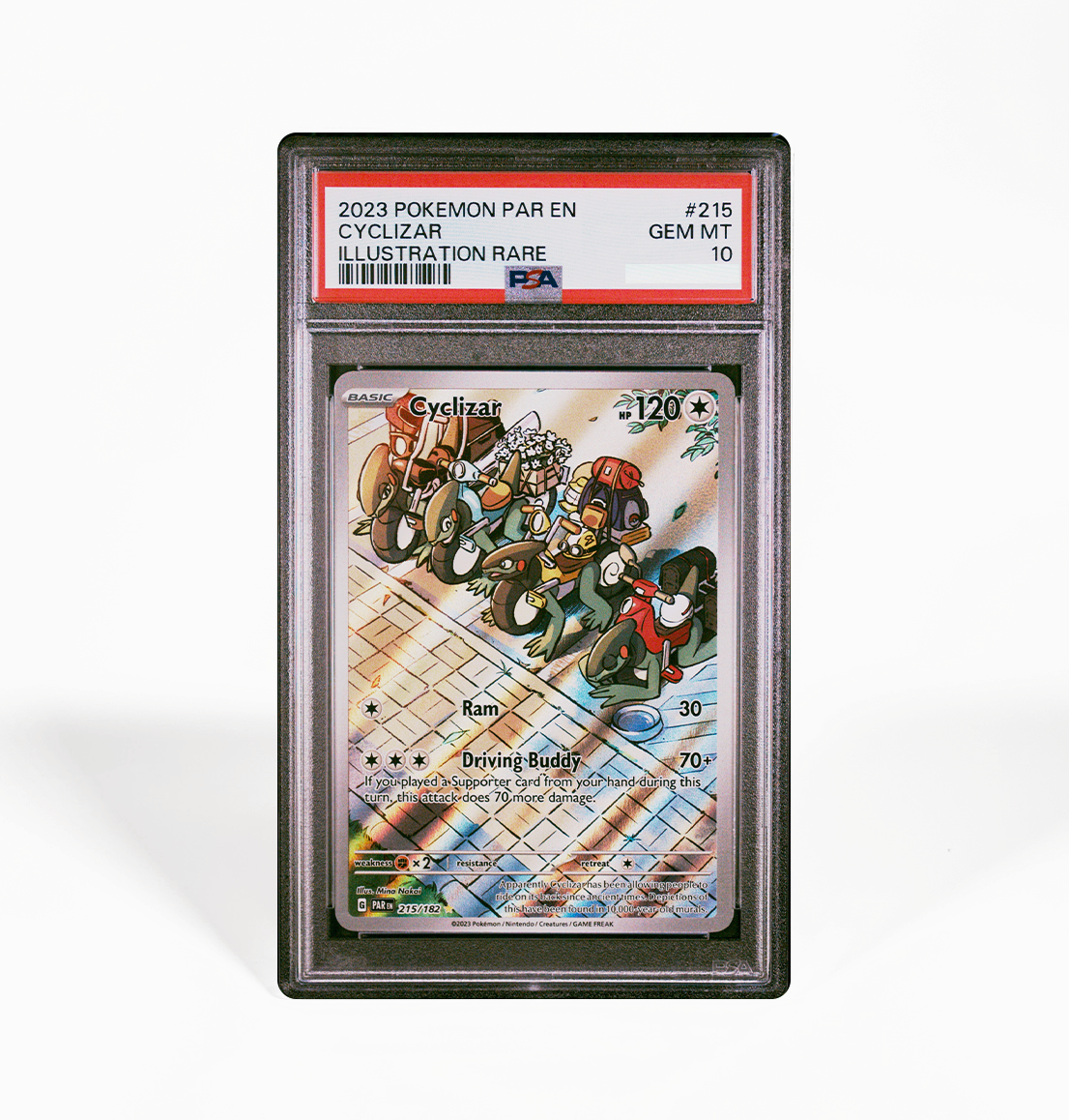 PSA 10 Cyclizar #215 Paradox Rift Pokemon card GorillaTCG PSA 10 Cyclizar #215 Paradox Rift Pokemon card GorillaTCG
