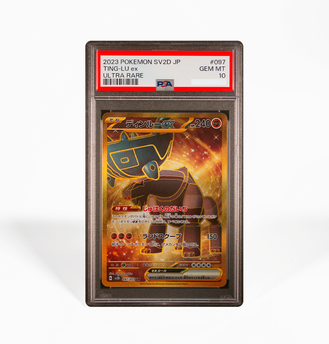 PSA 10 Ting-Lu #097 Clay Burst SV2D Japanese Pokemon card