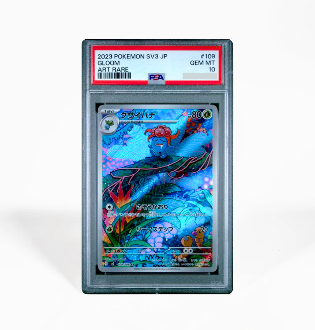 PSA 10 Gloom #109 Ruler of the Black Flame SV3 Japanese Pokemon card GorillaTCG PSA 10 Gloom #109 Ruler of the Black Flame SV3 Japanese Pokemon card GorillaTCG