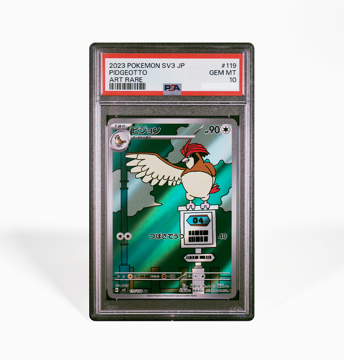 PSA 10 Pidgeotto #119 Ruler of the Black Flame SV3 Japanese Pokemon card
