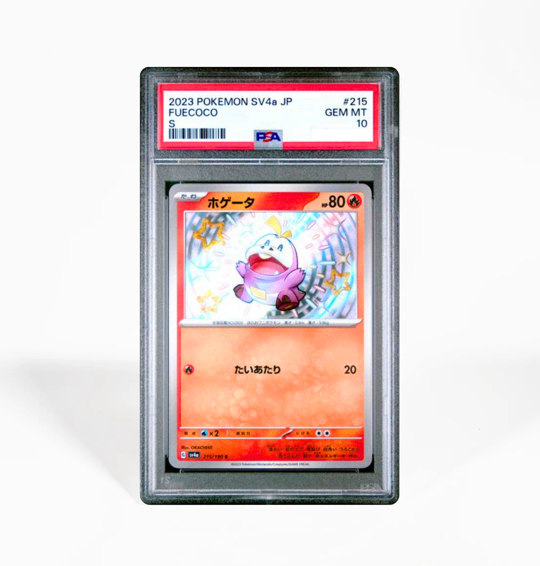PSA 10 Fuecoco SV4a #215 Shiny Treasure ex Pokemon card