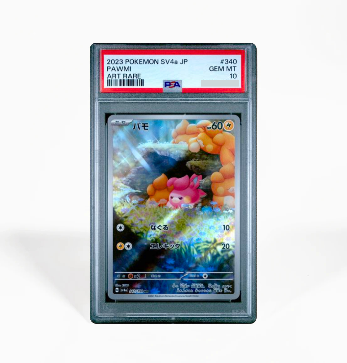PSA 10 Pawmi SV4a #340 Shiny Treasure ex Pokemon card GorillaTCG PSA 10 Pawmi SV4a #340 Shiny Treasure ex Pokemon card GorillaTCG