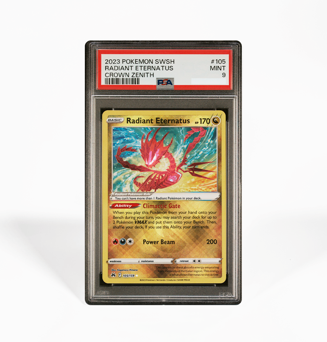 PSA 9 Radiant Eternatus Crown Zenith #105 Pokemon card GorillaTCG PSA 9 Radiant Eternatus Crown Zenith #105 Pokemon card GorillaTCG