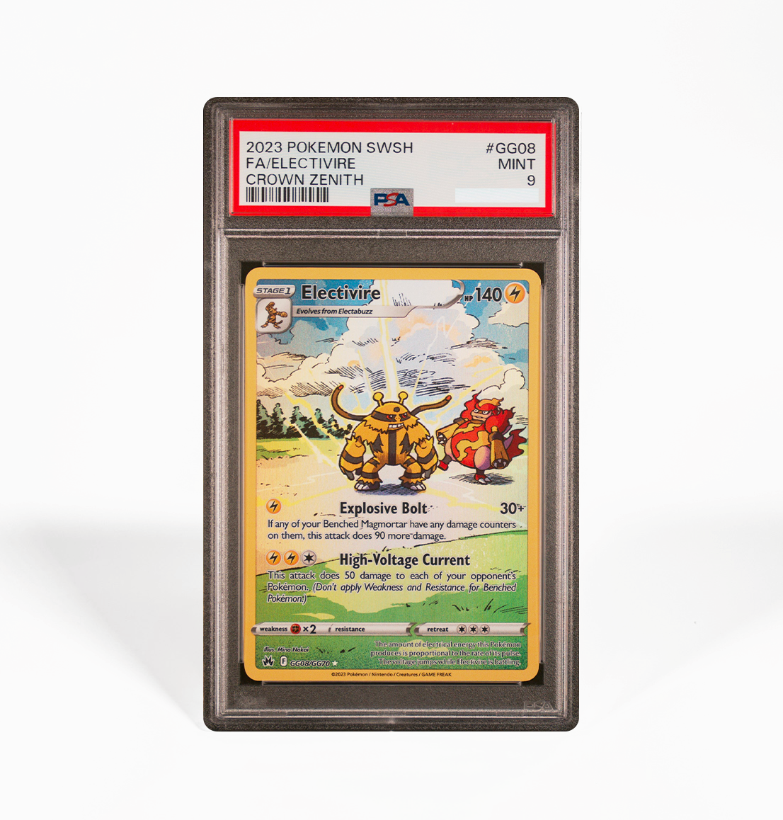 PSA 9 Electivire Crown Zenith #GG08 Pokemon card