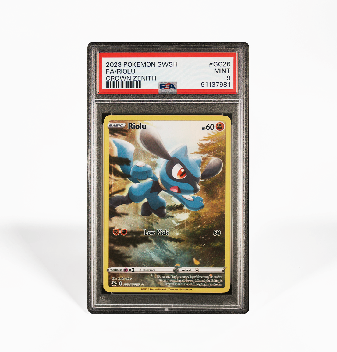 PSA 9 Riolu Crown Zenith #GG26 Pokemon card GorillaTCG PSA 9 Riolu Crown Zenith #GG26 Pokemon card GorillaTCG