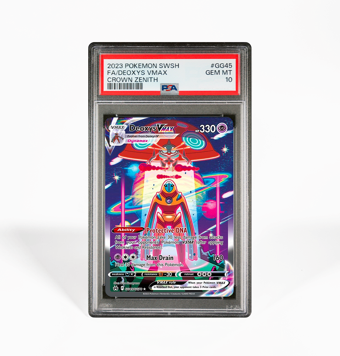 PSA 10 Deoxys VMax Crown Zenith GG45 Pokemon card