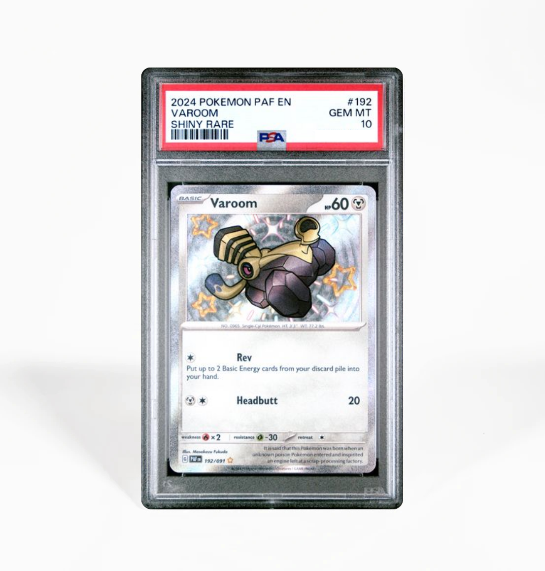 PSA 10 Varoom Paldean Fates #192 Pokemon card GorillaTCG PSA 10 Varoom Paldean Fates #192 Pokemon card GorillaTCG