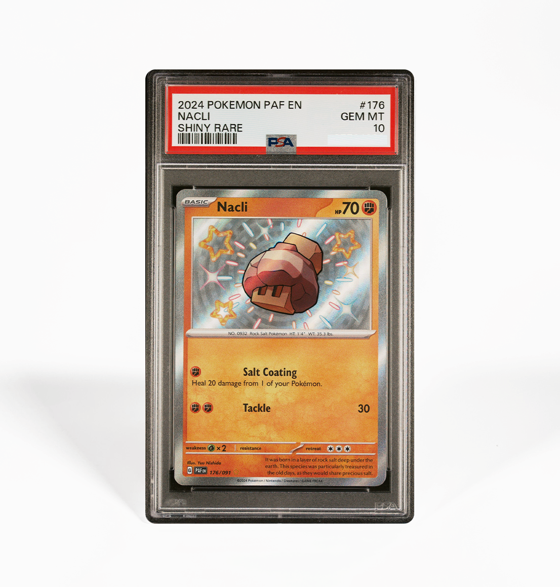 nacli pokemon card PSA 10 Nacli Paldean Fates #176 Pokemon card – GorillaTCG