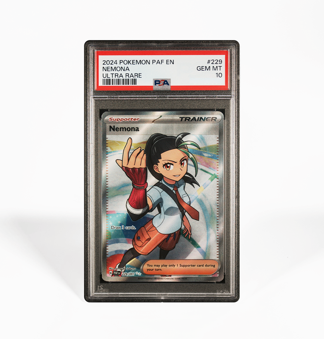 PSA 10 Nemona Paldean Fates #204 Pokemon card GorillaTCG PSA 10 Nemona Paldean Fates #204 Pokemon card GorillaTCG
