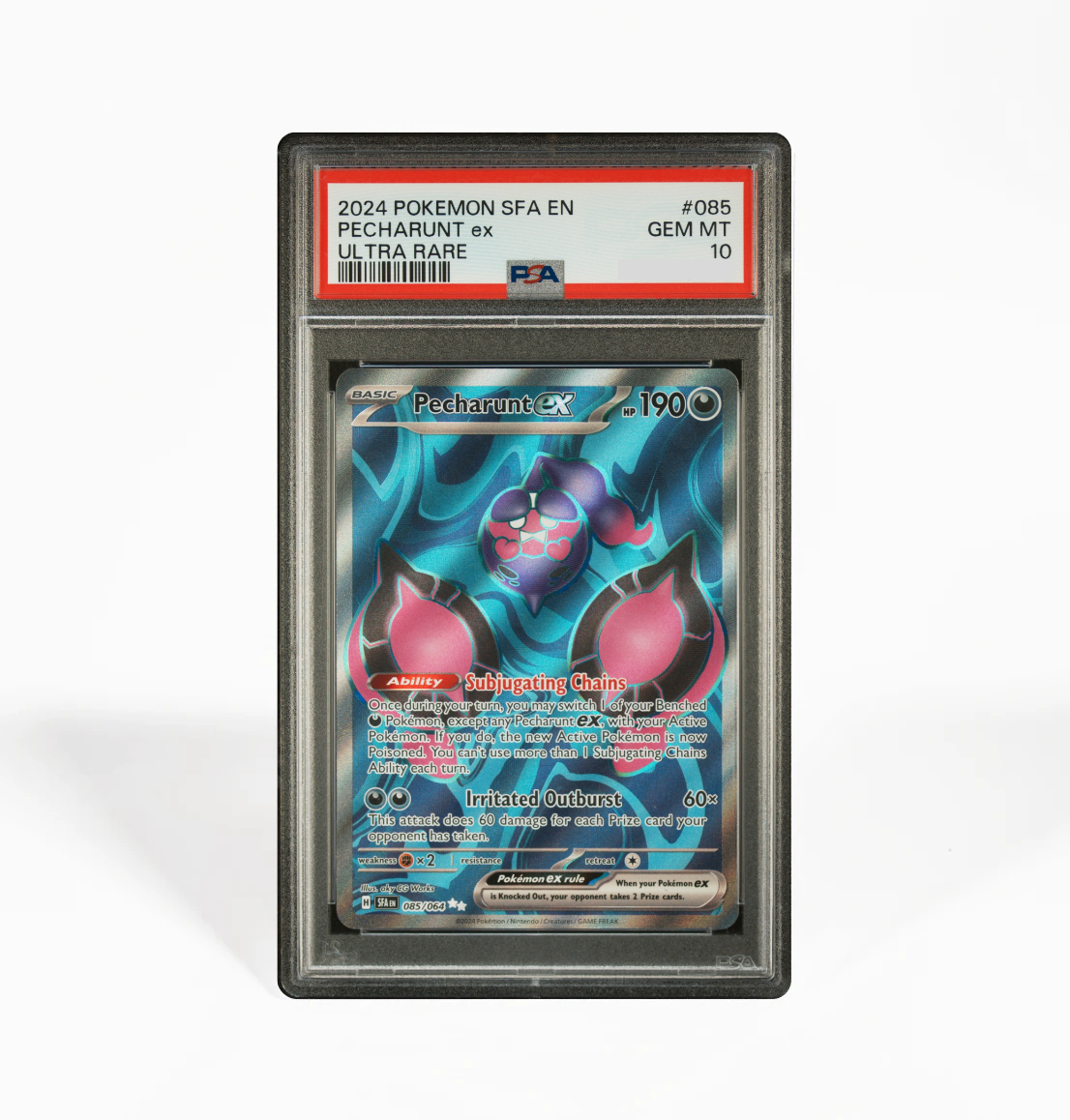 pecharunt pokemon card Pokemon Pecharunt EX SIR 163/131 Prismatic Evolutions Extended Artwork Case