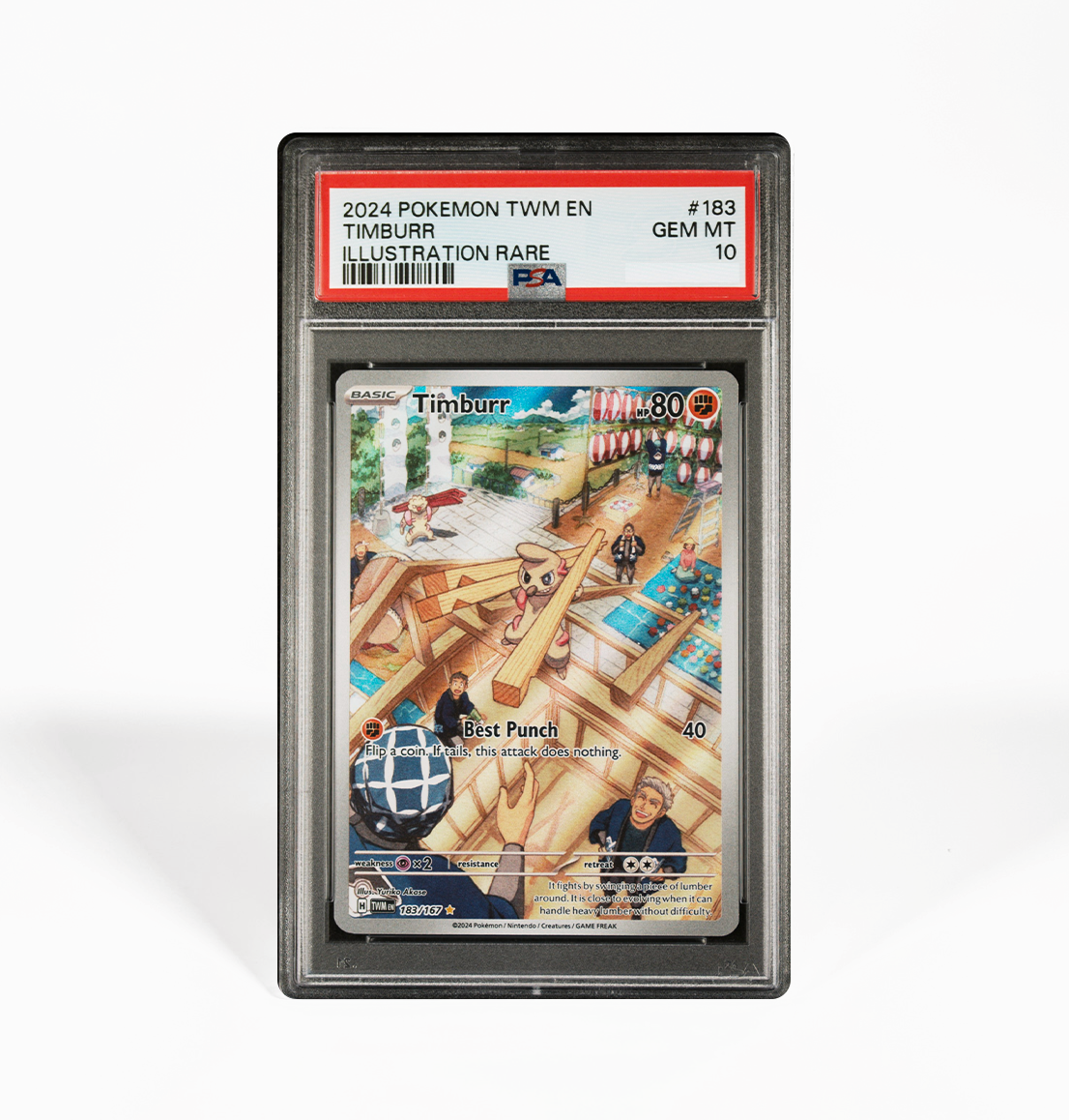 timburr pokemon card PSA 10 Timburr Twilight Masquerade #183 Pokemon card – GorillaTCG