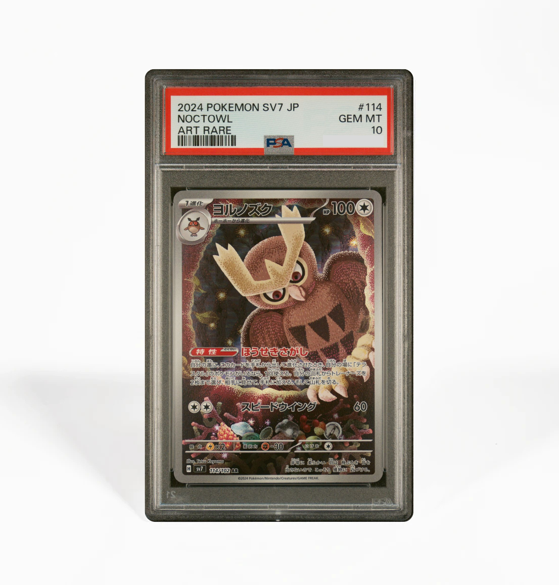 PSA 10 Noctowl #114 Stellar Miracle SV7 Japanese Pokemon card