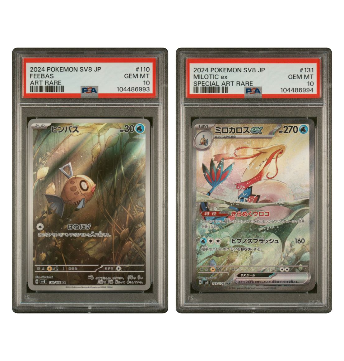 feebas pokemon card PSA 10 Sequential set Feebas Milotic #110 & #131 Super Electric Breake – GorillaTCG