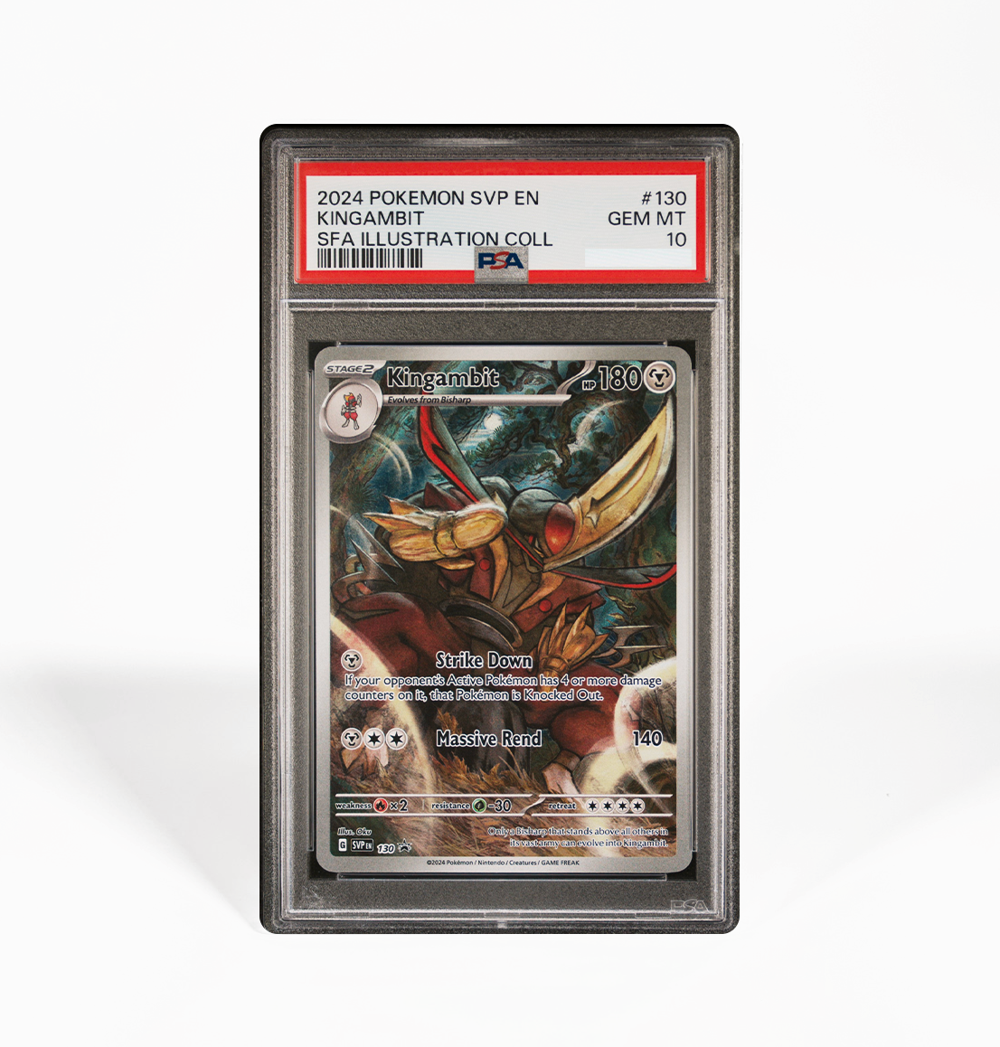 kingambit pokemon card PSA 10 Kingambit ex SVP #130 Pokemon card