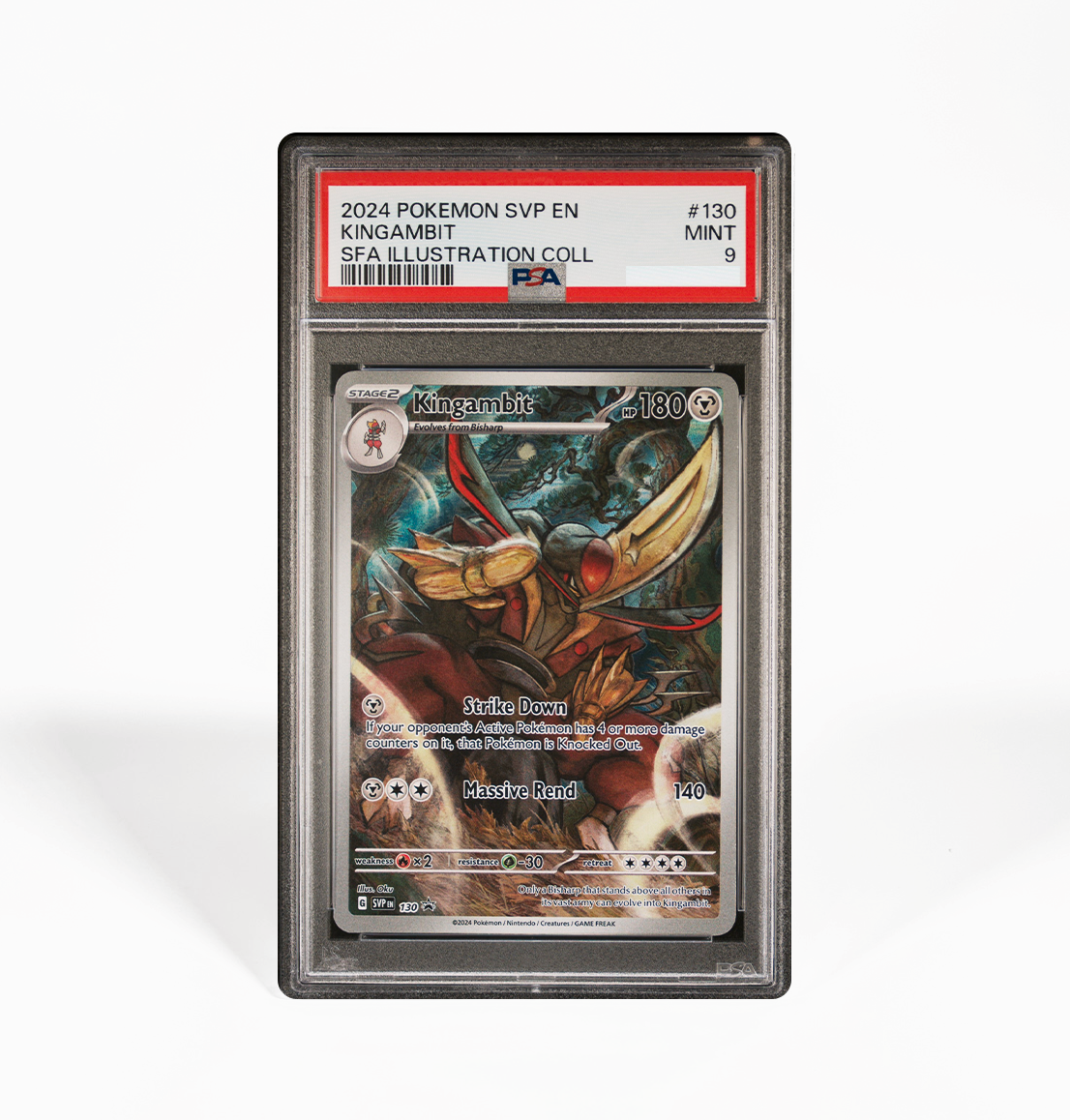 PSA 9 Kingambit SVP #130 Pokemon card