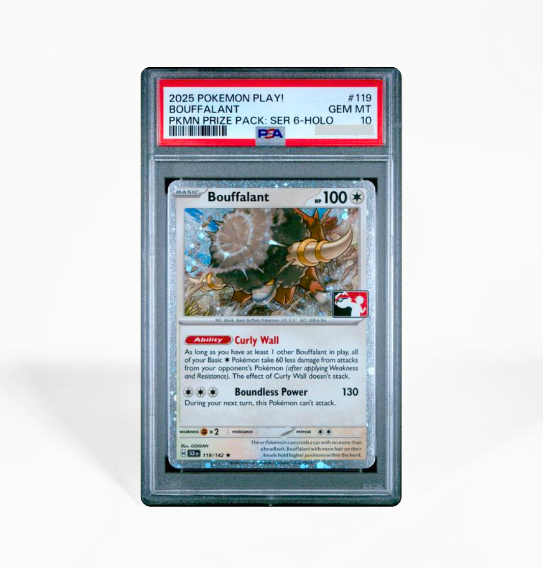 PSA 10 Bouffalant #119 Pokemon Play! Prize Pack Series 6 Pokemon card