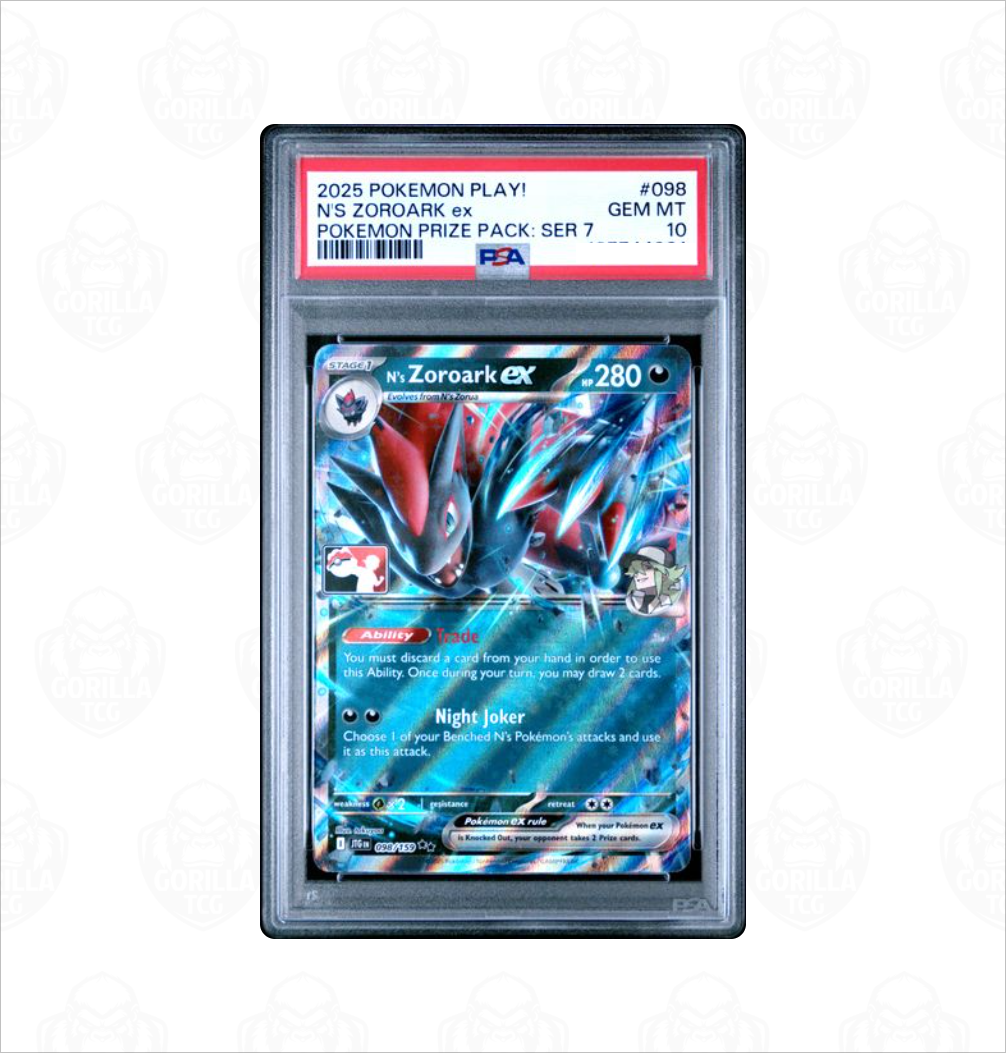 PSA 10 N's Zoroark ex #098 Pokemon Play! Prize Pack Series 7 PSA 10 N's Zoroark ex #098 Pokemon Play! Prize Pack Series 7