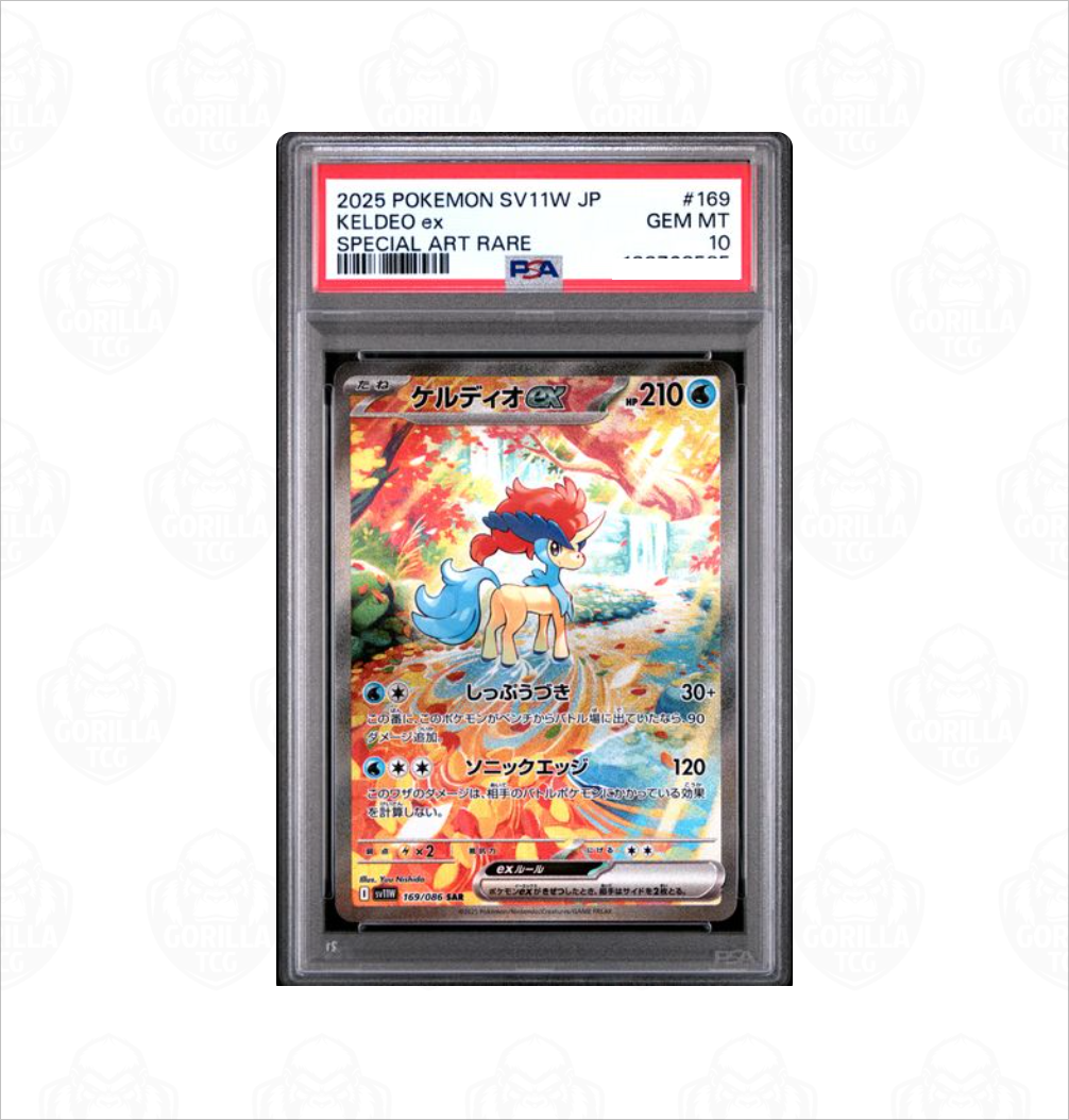 pokemon keldeo ex card PSA 10 #169 SV11W White Flare Japanese – GorillaTCG Lorcana Single Card Set RarityDouble Rare Hit Points210 Featuring:Shiny Iron Treads Teddiursa