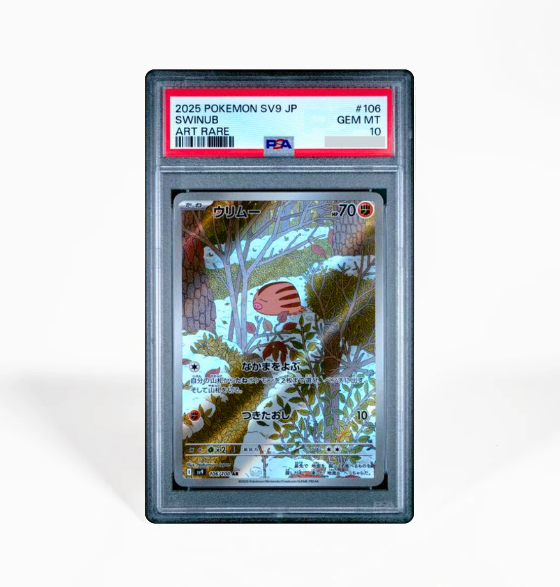 PSA 10 Swinub #106 Battle Partners SV9 Japanese Pokemon card PSA 10 Swinub #106 Battle Partners SV9 Japanese Pokemon card
