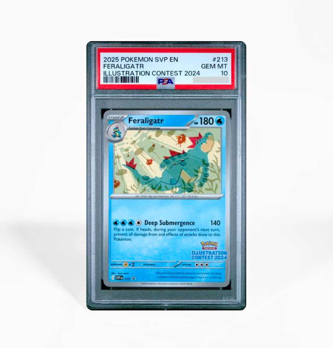 PSA 10 Feraligatr SVP #213 Illustration Contest 2024 Pokemon card