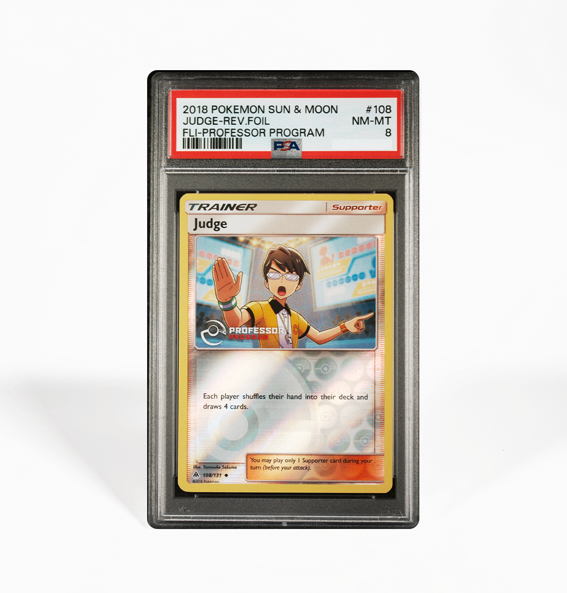 Pokemon Judge Program PSA 8 Judge Professor Program Forbidden Light #108 Pokemon card ...