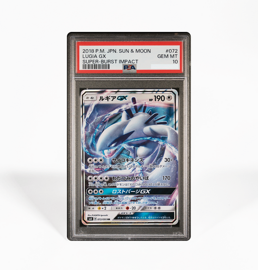 PSA 10 Lugia GX #072 Super Burst Impact SM8 Japanese Pokemon card