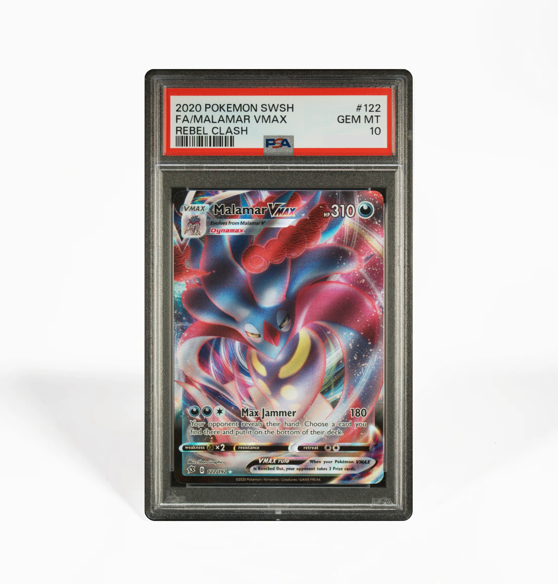 PSA 10 Malamar VMax Rebel Clash #122 Pokemon card