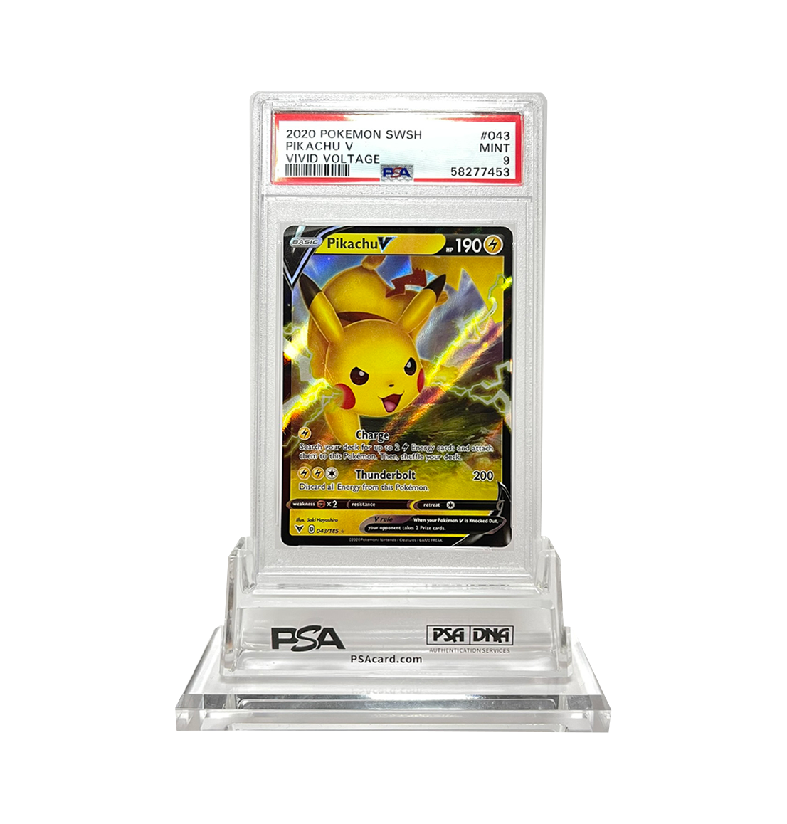 PSA 9 Pikachu V Vivid Voltage #043 Pokemon card