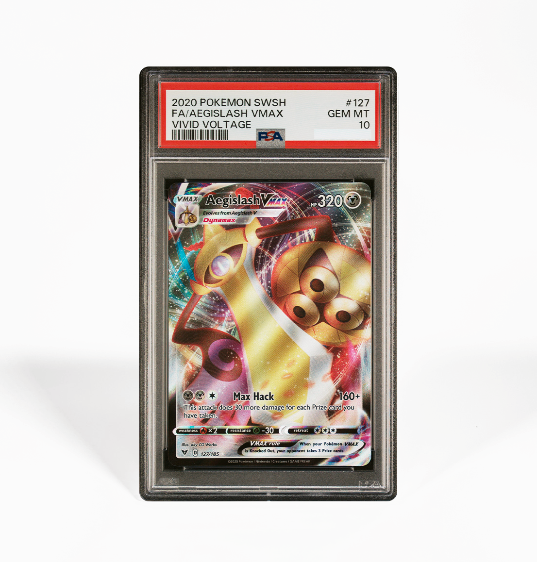 PSA 10 Aegislash VMax #127 Vivid Voltage Pokemon card