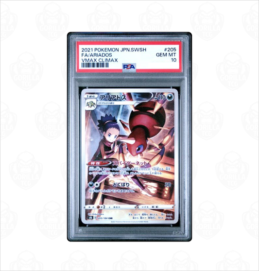 PSA 10 Ariados #205 VMax Climax S8B Japanese Pokemon card