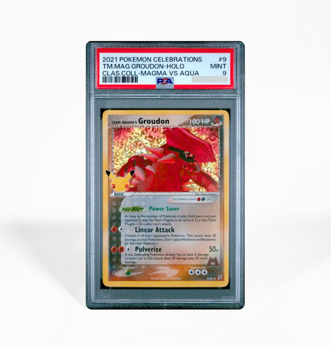 PSA 9 Groudon Classic Collection #9 Celebrations Pokemon card