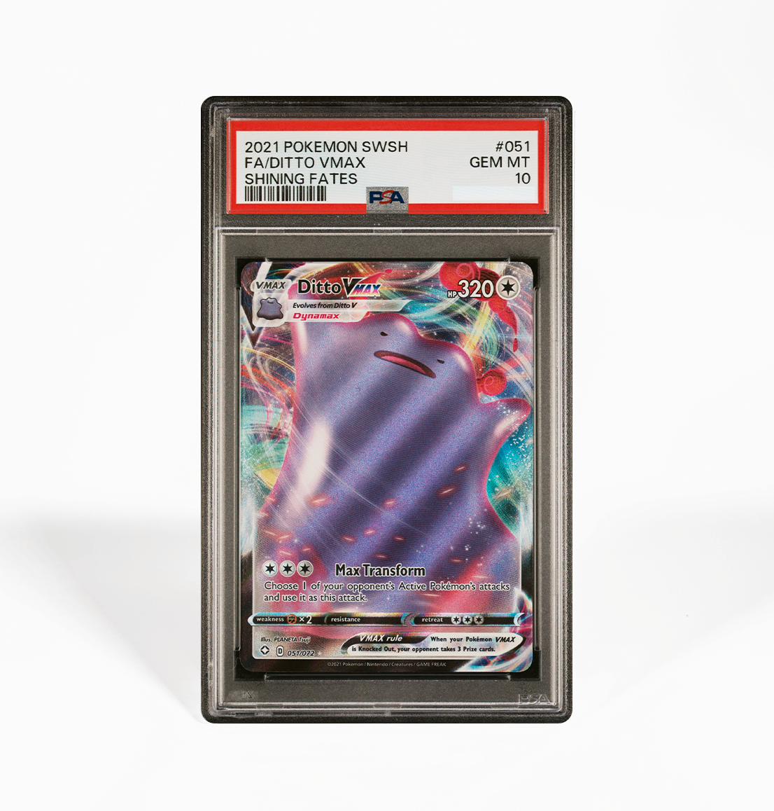 PSA 10 Ditto VMax Shining Fates #051 Pokemon card