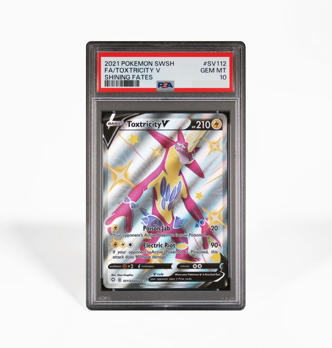 PSA 10 Toxtricity V Shining Fates #SV112 Pokemon card