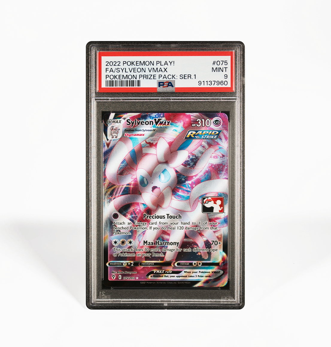 PSA 9 Sylveon VMax #075 Pokemon Play! Series 1 card