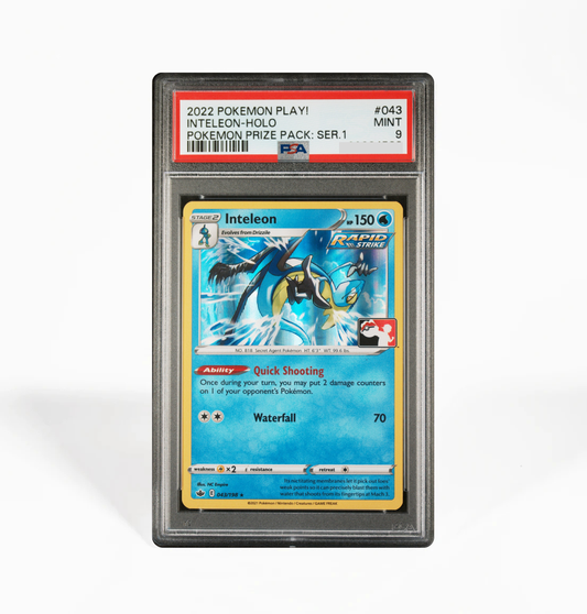 PSA 9 Inteleon Holo #043 Pokemon Play! Prize Pack Series Pokemon card