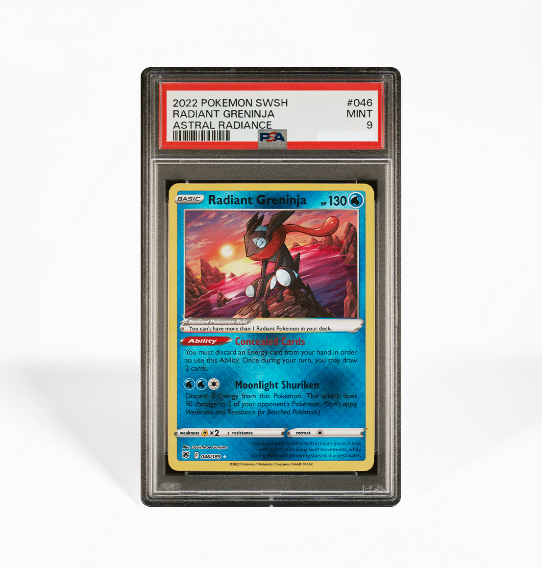 PSA 9 Radiant Greninja Astral Radiance #046 Pokemon card