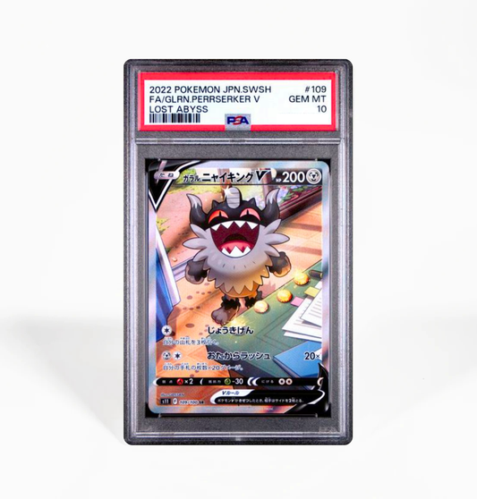 PSA 10 Galarian Perrserker V #109 Lost Abyss S11 Japanese Pokemon card