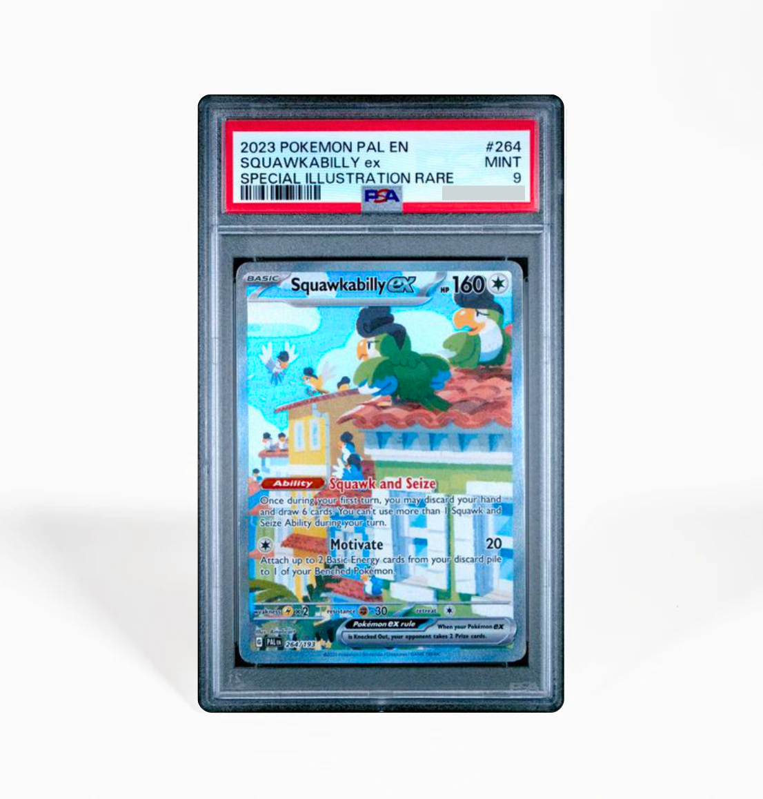 PSA 9 Squawkabilly ex Paldea Evolved #264 Pokemon card