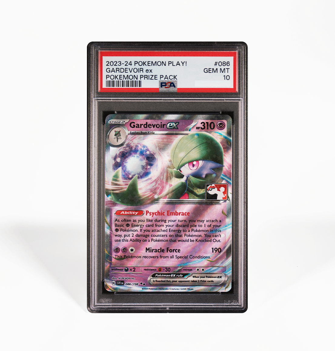 PSA 10 Gardevoir ex #086 Pokemon Play! Prize Pack Series Pokemon card