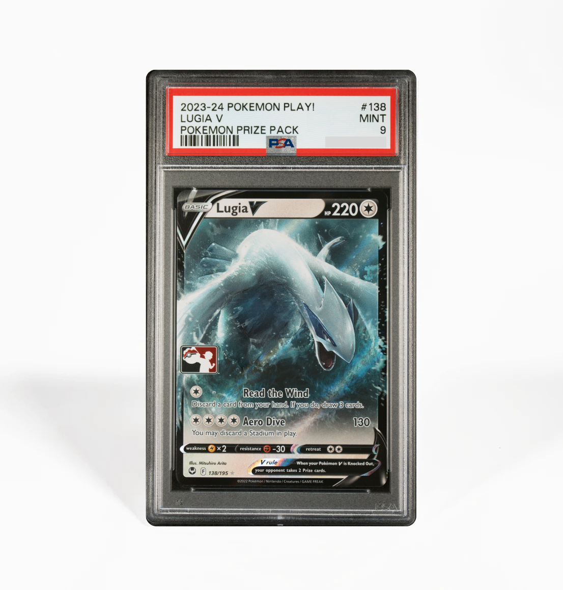 PSA 9 Lugia V #138 Pokemon Play! Prize Pack Series Pokemon card